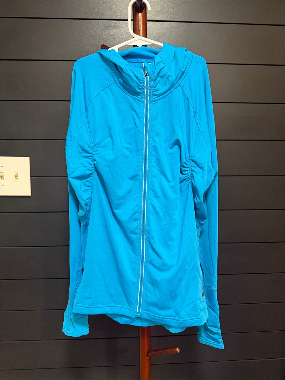 Athleta Hooded Jacket in Bright Blue